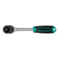 Ключ-трещотка 3/8", CrV, 72 зуба, с быстрым сбросом, матовый хром Stels 15360