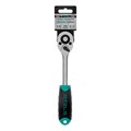 Ключ-трещотка 3/8", CrV, 72 зуба, с быстрым сбросом, матовый хром Stels 15360