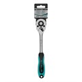 Ключ-трещотка 3/8", CrV, 72 зуба, с быстрым сбросом, матовый хром Stels 15368