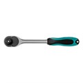 Ключ-трещотка 1/2", CrV, 72 зуба, с быстрым сбросом, матовый хром Stels 15369