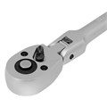 Ключ-трещотка шарнирный 1/4", СrV, 72 зуба, с быстрым сбросом, матовый хром Stels 15370