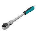 Ключ-трещотка шарнирный 1/2", СrV, 72 зуба, с быстрым сбросом, матовый хром Stels 15372