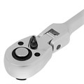 Ключ-трещотка шарнирный 1/2", СrV, 72 зуба, с быстрым сбросом, матовый хром Stels 15372