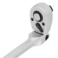 Ключ-трещотка шарнирный 1/2", СrV, 72 зуба, с быстрым сбросом, матовый хром Stels 15372