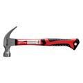 Молоток-гвоздодер, 450 г, боек 27 мм, фибергласовая обрезиненная рукоятка Matrix 15491