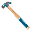 Молоток-гвоздодер, 200 г, угол 45, магнит, обрезиненная рукоятка American hickory GROSS 15501