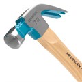 Молоток-гвоздодер, 200 г, угол 45, магнит, обрезиненная рукоятка American hickory GROSS 15501