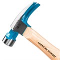 Молоток-гвоздодер, 280 г, угол 75, магнит, обрезиненная рукоятка American hickory GROSS 15503