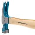Молоток-гвоздодер, 450 г, угол 75, магнит, обрезиненная рукоятка American hickory GROSS 15504