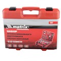 Набор слесарно-монтажный с квадратами 1/4, 1/2 и 5/16", 117 предметов Matrix ProFI 15512