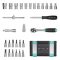 Набор инструментов, 1/4", CrV, пластиковый кейс 29 предметов Stels 15528