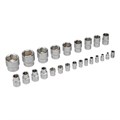 Набор инструментов, 1/2", 1/4", CrV, пластиковый кейс 76 предметов Stels 15532