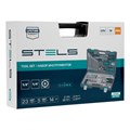 Набор инструментов, 1/2", 1/4", CrV, пластиковый кейс 76 предметов Stels 15532
