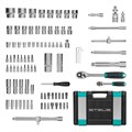 Набор инструментов, 1/2", 1/4", CrV, пластиковый кейс 94 предмета Stels 15535