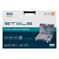 Набор инструментов, 1/2",3/8", 1/4", CrV, пластиковый кейс 142 предмета Stels 15537
