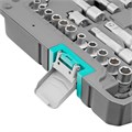 Набор инструментов, 1/2",3/8", 1/4", CrV, пластиковый кейс 142 предмета Stels 15537