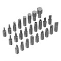 Набор инструментов, 1/2",3/8", 1/4", CrV, пластиковый кейс 142 предмета Stels 15537