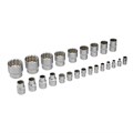Набор инструментов, 1/2", 1/4", CrV, 12 гранные головки, пластиковый кейс, 76 предметов Stels 15543
