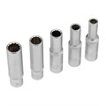 Набор инструментов, 1/2", 1/4", CrV, 12 гранные головки, пластиковый кейс, 76 предметов Stels 15543