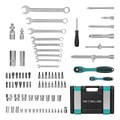 Набор инструментов 1/2", 1/4", CrV, 12 гранные головки, пластиковый кейс, 82 предмета Stels 15544