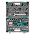 Набор инструментов 1/2", 1/4", CrV, 12 гранные головки, пластиковый кейс, 82 предмета Stels 15544