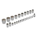 Набор инструментов 1/2", 1/4", CrV, 12 гранные головки, пластиковый кейс, 82 предмета Stels 15544