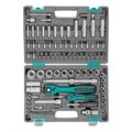 Набор инструментов 1/2", 1/4", CrV, 12 гранные головки, пластиковый кейс, 94 предмета Stels 15545