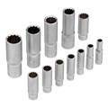 Набор инструментов 1/2", 1/4", CrV, 12 гранные головки, пластиковый кейс, 94 предмета Stels 15545
