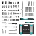 Набор инструментов 1/2", 1/4", CrV, 12 гранные головки, пластиковый кейс, 109 предмета Stels 15546