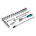 Набор торцевых головок с трещоткой 1/2", 24 предмета Stels 15552