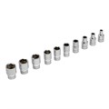Набор торцевых головок, трещотка 120 зубьев, 1/4", CrV, 12 предметов Gross 15556