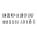 Набор торцевых головок, трещотка 120 зубьев, 1/2", CrV, 36 предметов Gross 15558