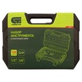 Набор инструментов 108 предметов, CrV, 1/2", 1/4" Сибртех 15566