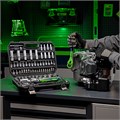 Набор инструментов 108 предметов, CrV, 1/2", 1/4" Сибртех 15566