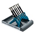 Набор отверток для точной механики, CrMo, металлические обрезиненные рукоятки, 6 шт, бокс трансформер Gross 15675