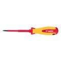 Отвертка Insulated, SL4 x 100 мм, CrMo, до 1000 В, двухкомпонентная рукоятка Matrix Professional 15803