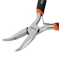 Длинногубцы изогнутые Mini, 130 мм, никелированные, авторазжим Sparta 16075