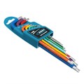 Набор ключей имбусовых Torx -TT, 9 шт: T10-T50, магнит, S2, экстра-длинные, хром/краска 9 шт Gross 16133