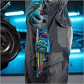 Набор ключей имбусовых Torx -TT, 9 шт: T10-T50, магнит, S2, экстра-длинные, хром/краска 9 шт Gross 16133