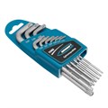 Набор ключей имбусовых Torx -TT, 9 шт: T10-T50, удлиненные, S2, сатинированные Gross 16137