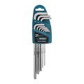 Набор ключей имбусовых Torx -TT, 9 шт: T10-T50, экстра-длинные, S2, сатинированные Gross 16138
