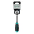 Ключ-трещотка 1/4", CrV, 72 зуба, с быстрым сбросом, матовый хром Stels 16240