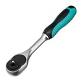 Ключ-трещотка 1/4", CrV, 72 зуба, с быстрым сбросом, матовый хром Stels 16244