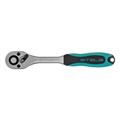 Ключ-трещотка 1/4", CrV, 72 зуба, с быстрым сбросом, матовый хром Stels 16244