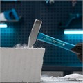 Молоток слесарный, 300 г, квадратный боек, фибергласовая обрезиненная рукоятка Gross 16263