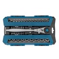 Набор торцевых головок, трещотка 120 зубьев, 1/2", 1/4", CrV, 41 предмет Gross 16291