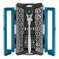 Набор торцевых головок, трещотка 120 зубьев, 1/2",3/8”, CrV, 36 предметов Gross 16292