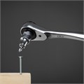 Набор торцевых головок, трещотка 120 зубьев, 1/2",3/8”, CrV, 36 предметов Gross 16292