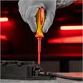 Отвертка Insulated, SL3 x 80 мм, CrMo, до 1000 В, двухкомпонентная рукоятка Matrix Professional 16360