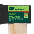 Топор ТП11-10, 1000 г, в сборе, кованый, деревянное топорище Сибртех 16607